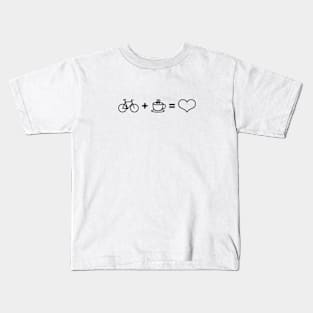 Bike + Coffee = Love Kids T-Shirt